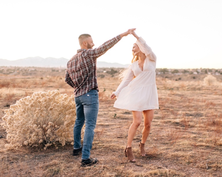 Desert Sunset Hills Engagement