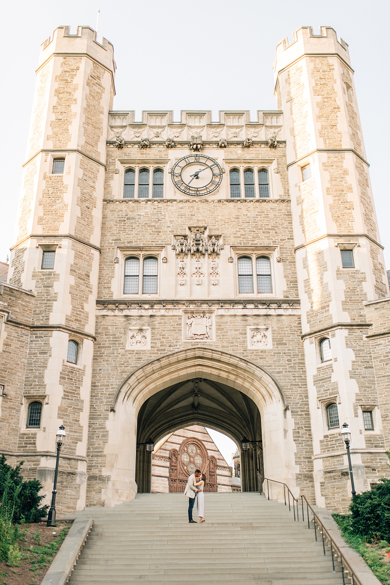 timeless Princeton University engagement portraits in natural light